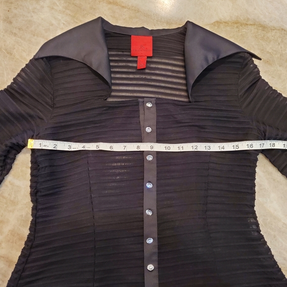 JS Collection Black Sheer Top size 12 - Picture 9 of 13